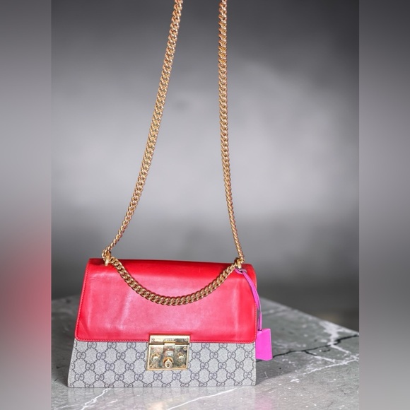 Gucci GG Supreme Padlock Medium Crossbody Shoulder Bag 🩷❤️ - Picture 10 of 14